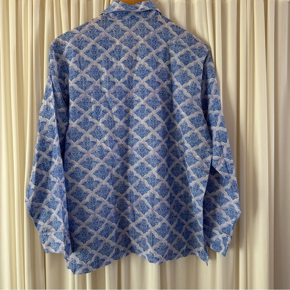 Roller Rabbit Light Blue Lavender Jemina Liza Pajama Set Size Large NWT Preppy - Picture 4 of 9